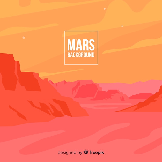 Free vector mars landscape background