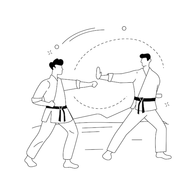 Martial Arts abstract concept vector illustration