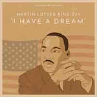 Free vector martin luther king day background in vintage style
