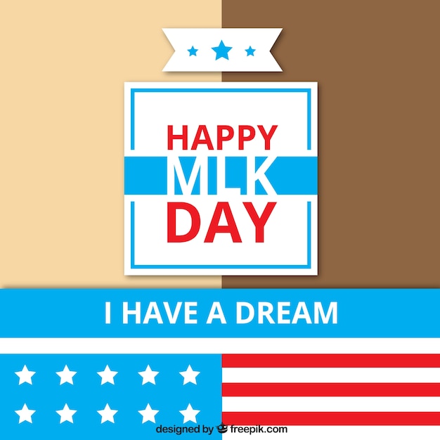 Free vector martin luther king day background with stars and red details