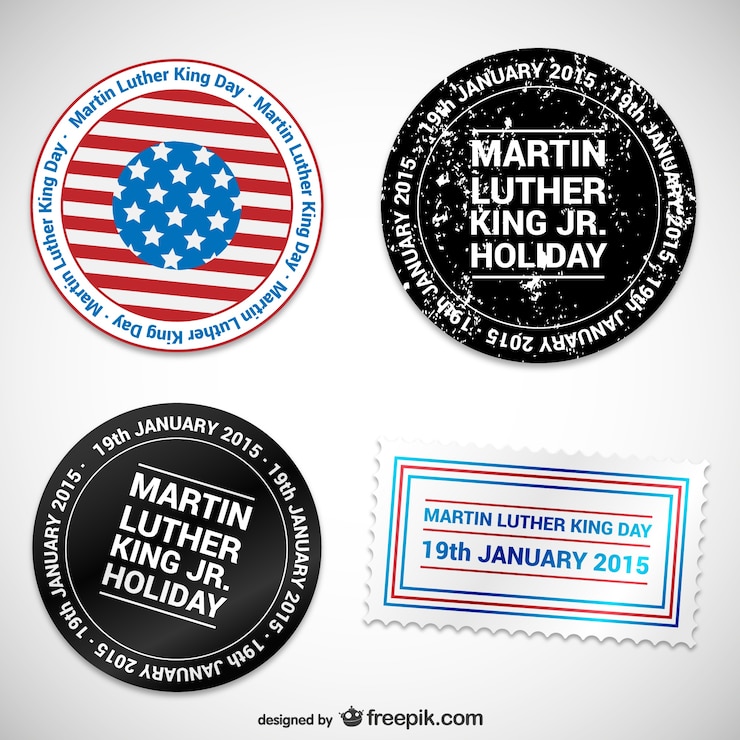 Free Vector martin luther king day badges