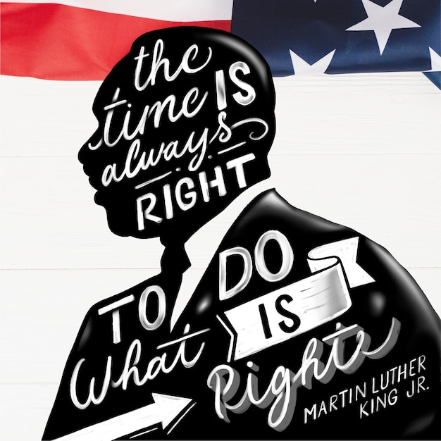 Martin luther king day - lettering