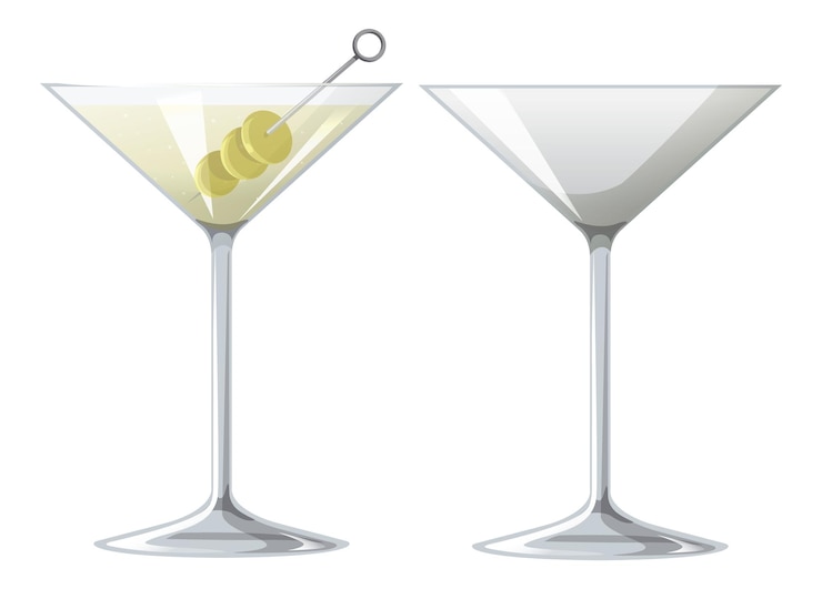 Free Vector martini cocktail in the glass