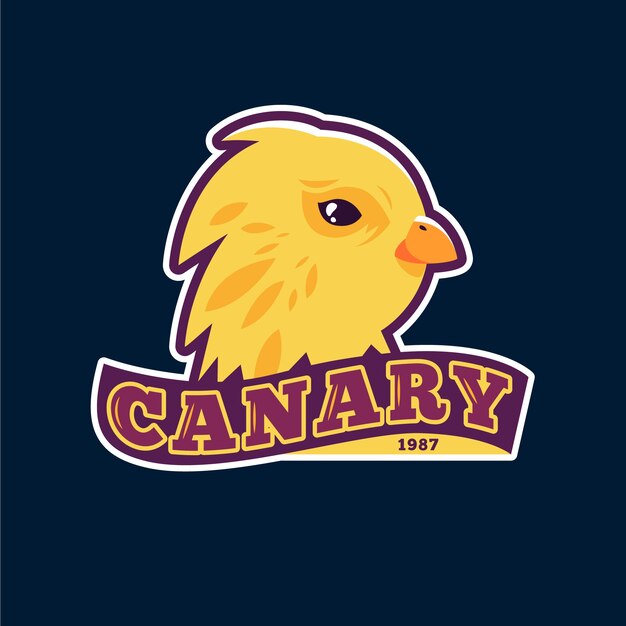 Mascot logo with bird