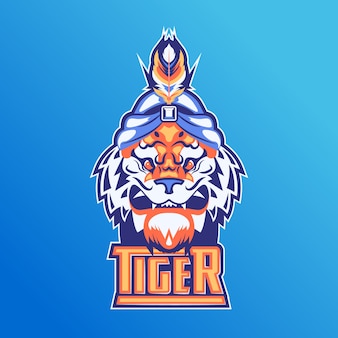 Талисман логотип с тигром