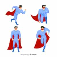 Free vector masculine superhero collection