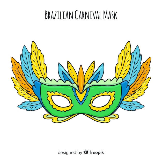 Mask brazilian carnival background