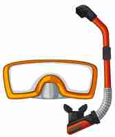 Free vector mask and snorkel for diving