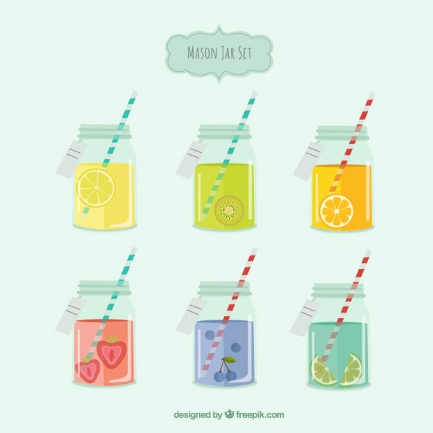 Free vector mason jar collection