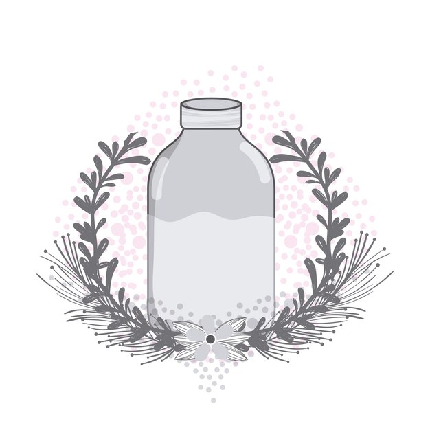 Premium Vector Mason Jar With Wreath On Black And White Colors