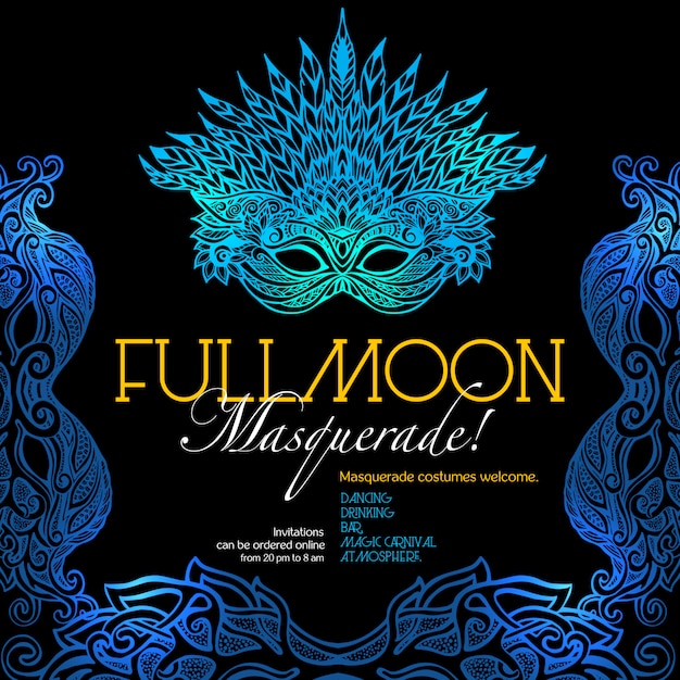 Masquerade ball poster