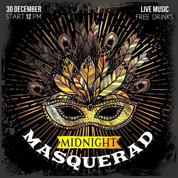 Masquerade party poster