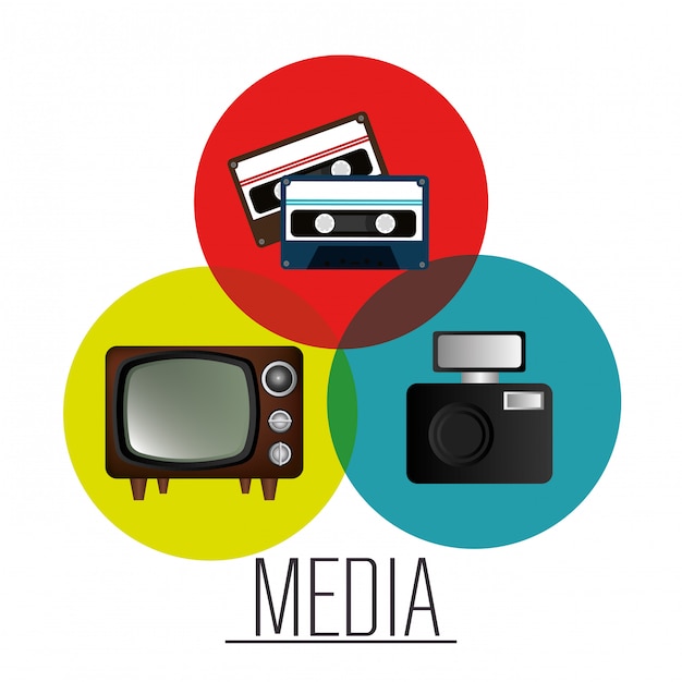 Free vector mass media news graphic