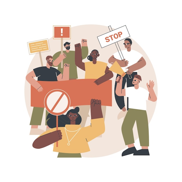 Mass protest abstract illustration