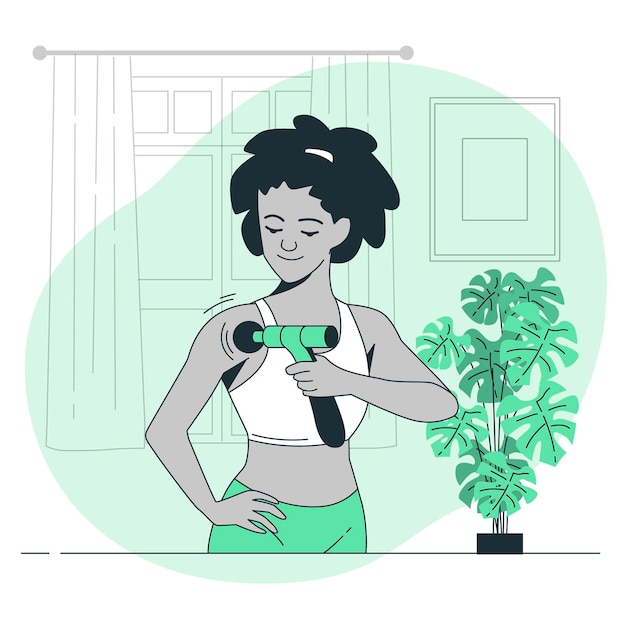 Massage gun concept illustration