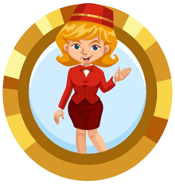 Free vector master ceremony woman cartoon character