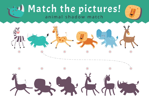 Free vector match game for kids