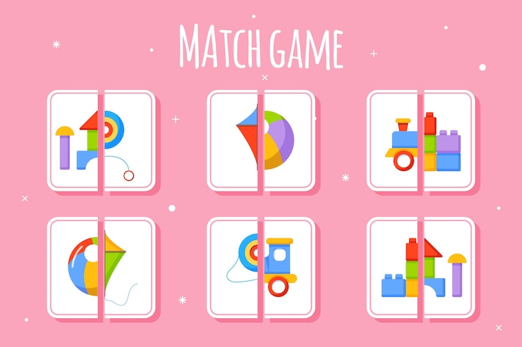 Free Vector match game for kids