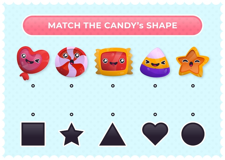 Free Vector match game for kids