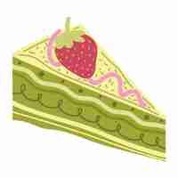 Бесплатное векторное изображение Икона торта изолированный дизайн