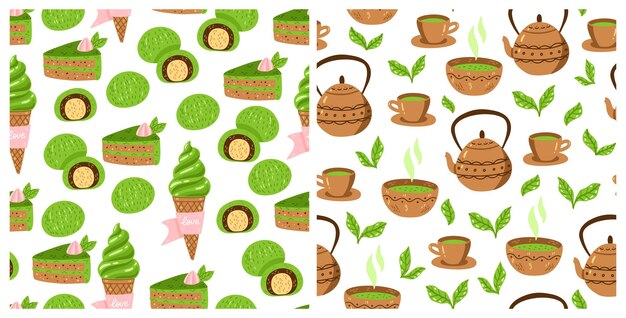 日本の茶道の要素セット 無料のベクター