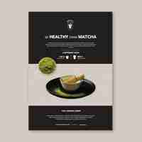 Free vector matcha tea poster template