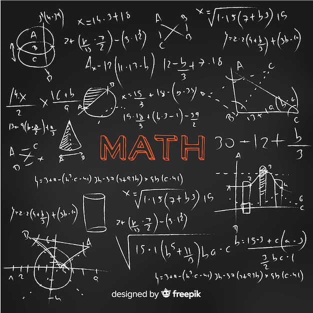 Vettore gratuito sfondo di matematica