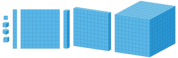 Free Vector mathematical blocks and cube illustration