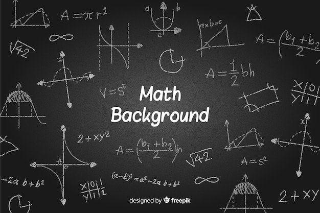 Maths realistic chalkboard background