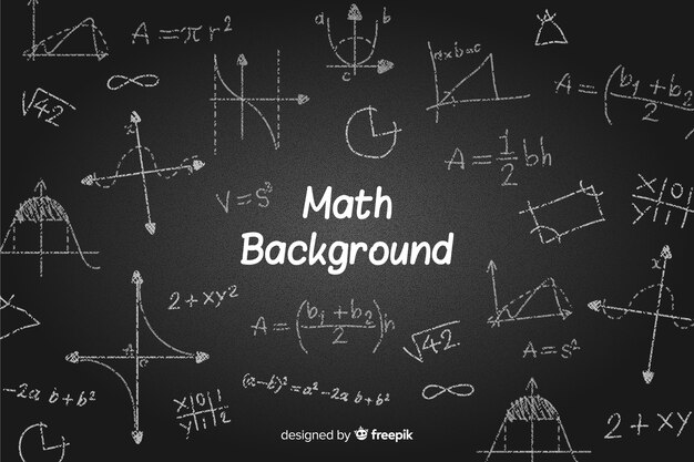 Maths realistic chalkboard background