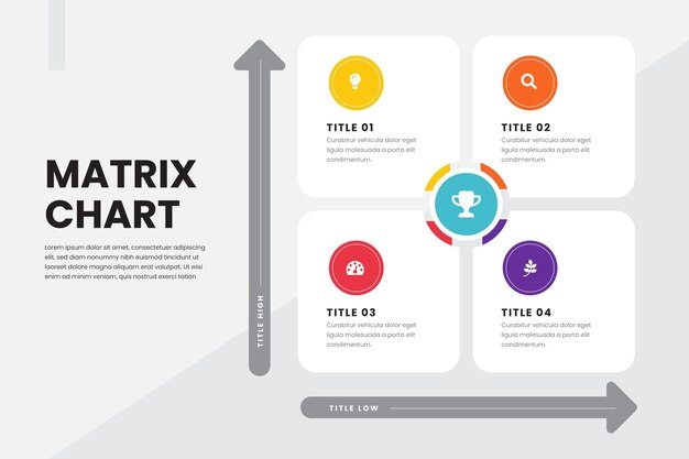 Matrix chart infographic