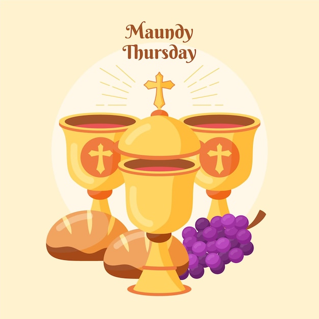 Free vector maundy thursday illustration