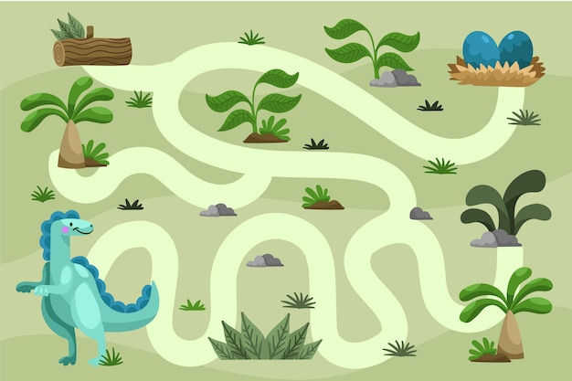 Maze for kids illustration