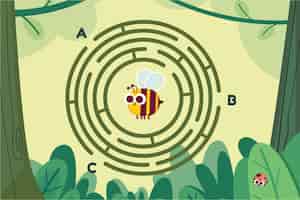 Free vector maze for kids template
