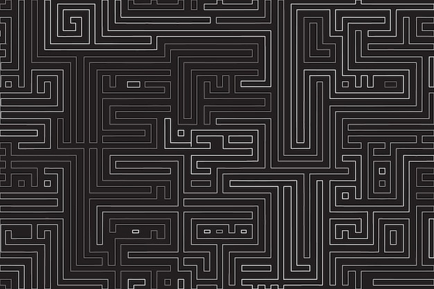 Free vector maze outline seamless pattern background