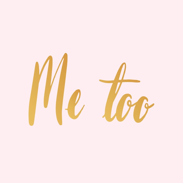 Me too movement typography style vector