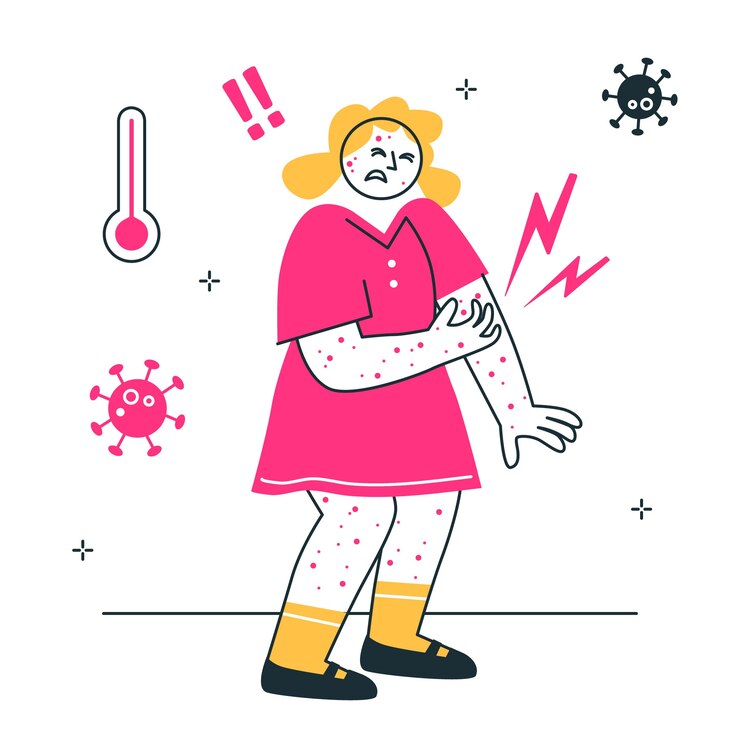 Free Vector measles concept illustration