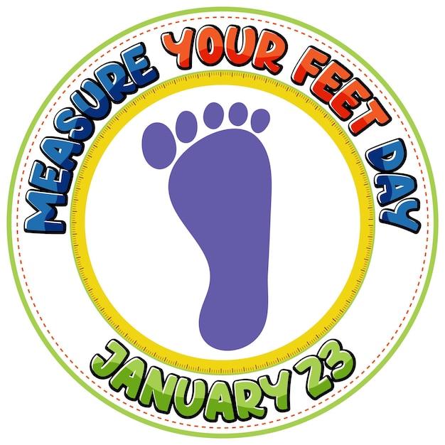 Vettore gratuito misura il design del banner del giorno dei tuoi piedi
