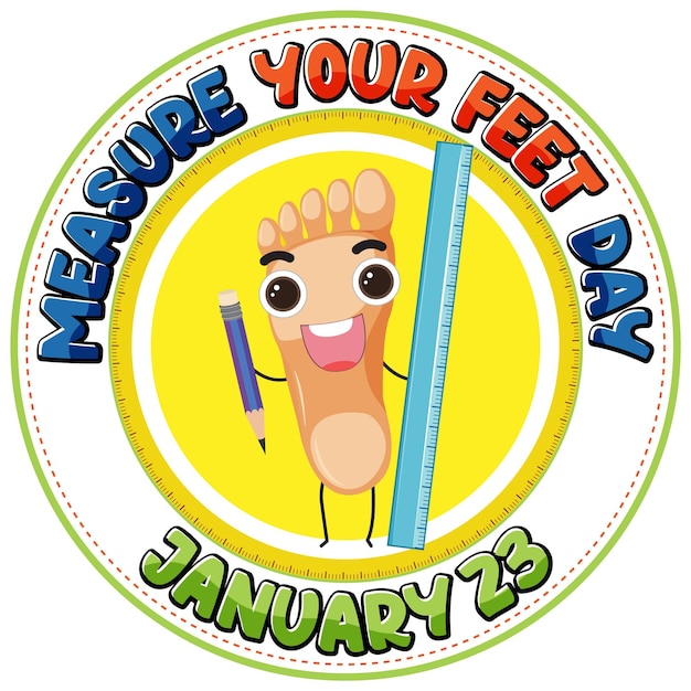 Measure your feet day banner design