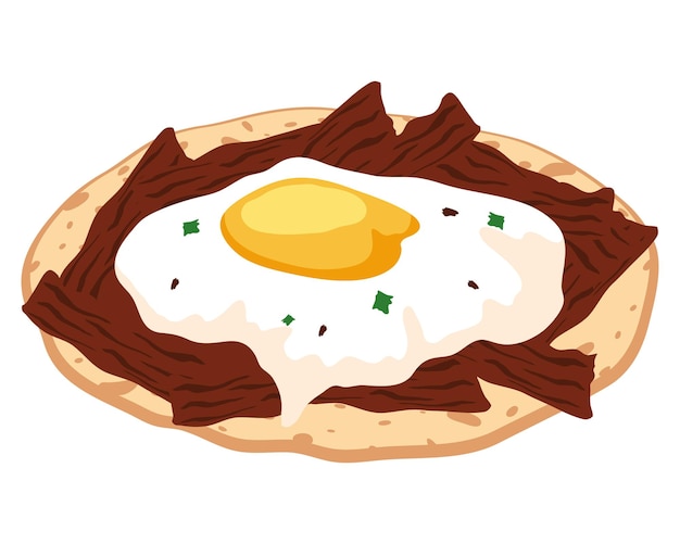 Бесплатное векторное изображение Лепешки из мяса и яиц