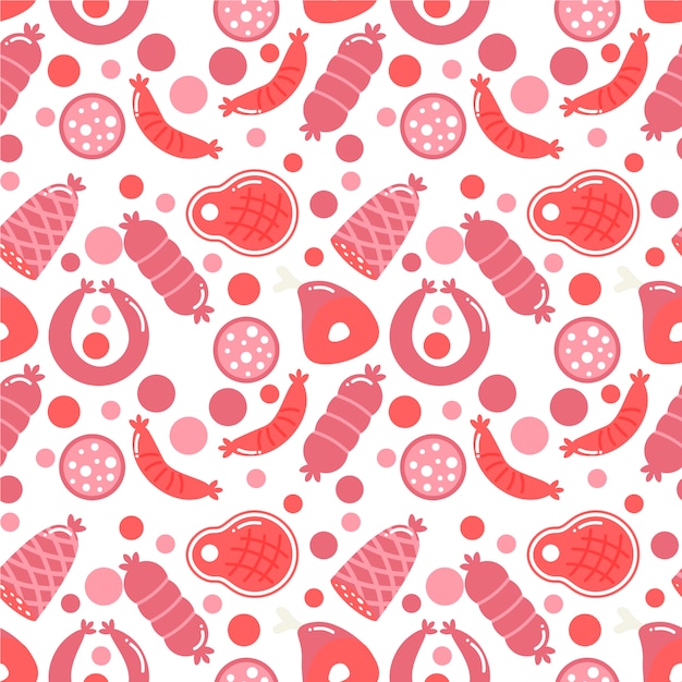 Free vector meat pattern background