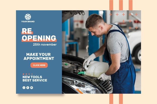 Mechanic ad banner template