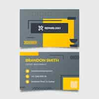 Free vector mechanic double-sided business card