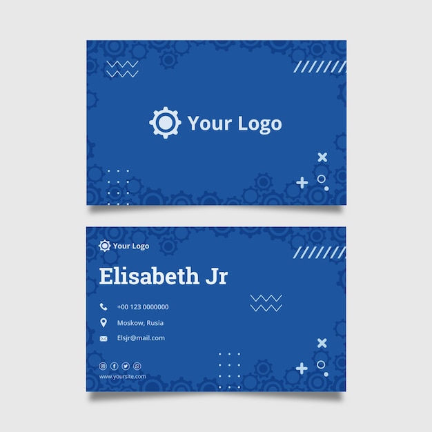 Free vector mechanic double-sided business card