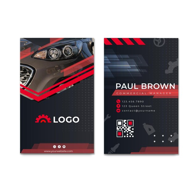 Mechanic double-sided business card