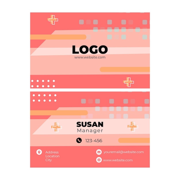 Free vector mechanic double-sided businesscard h