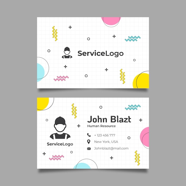 Free vector mechanic horizontal business card