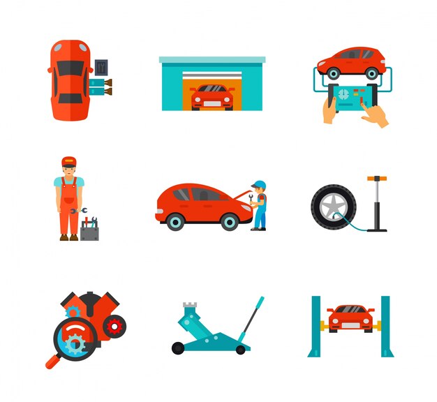 Mechanic icons collection