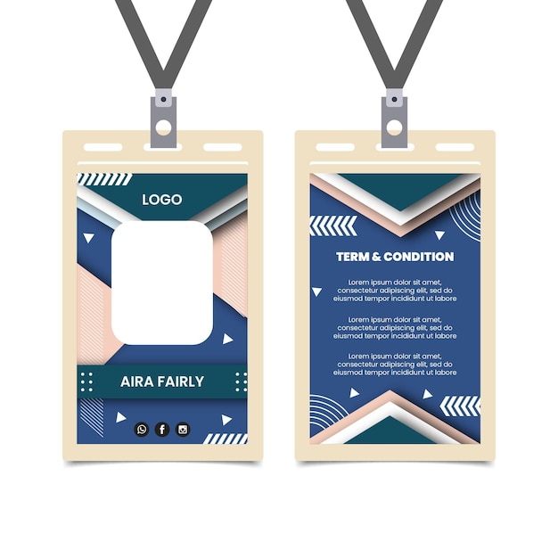 Mechanic id card template