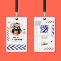 Free vector mechanic id card template